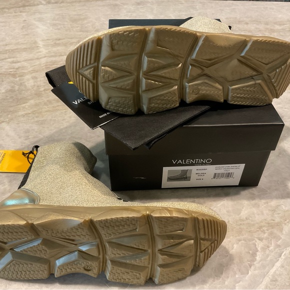 Valentino Melissa gold sock sneakers. NWT - Picture 6 of 10